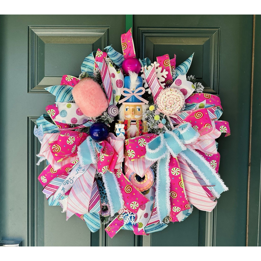 Candyland Wreath, nutcracker wreath, candyland decor Decor, nutcracker decor